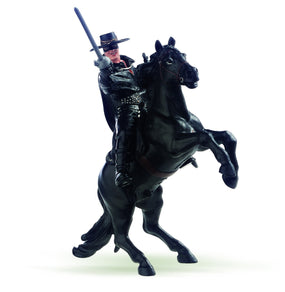 Cheval de Zorro Papo en PVC, Collection Personnage historiques, jouet éducatif idéal pour enfants et collectionneurs