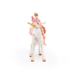 Figurine Ballerine sur sa licorne Papo en PVC, Collection Monde enchanté, jouet éducatif idéal pour enfants