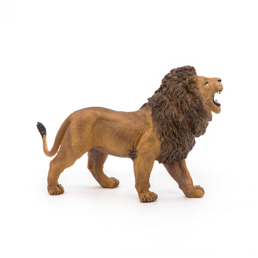 Figurine Lion rugissant Papo en PVC, thème félins, Collection Animaux sauvages, jouet éducatif idéal pour enfants et collectionneurs