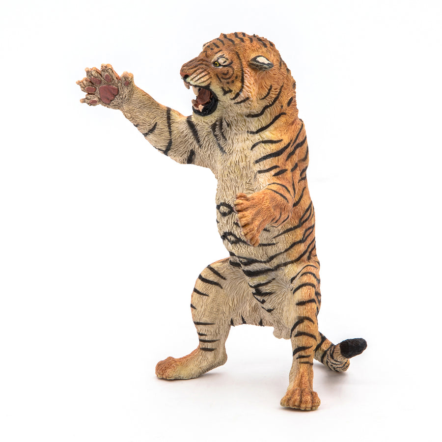 Figurine Tigre debout Papo en PVC, thème félins, Collection Animaux sauvages, jouet éducatif idéal pour enfants et collectionneurs
