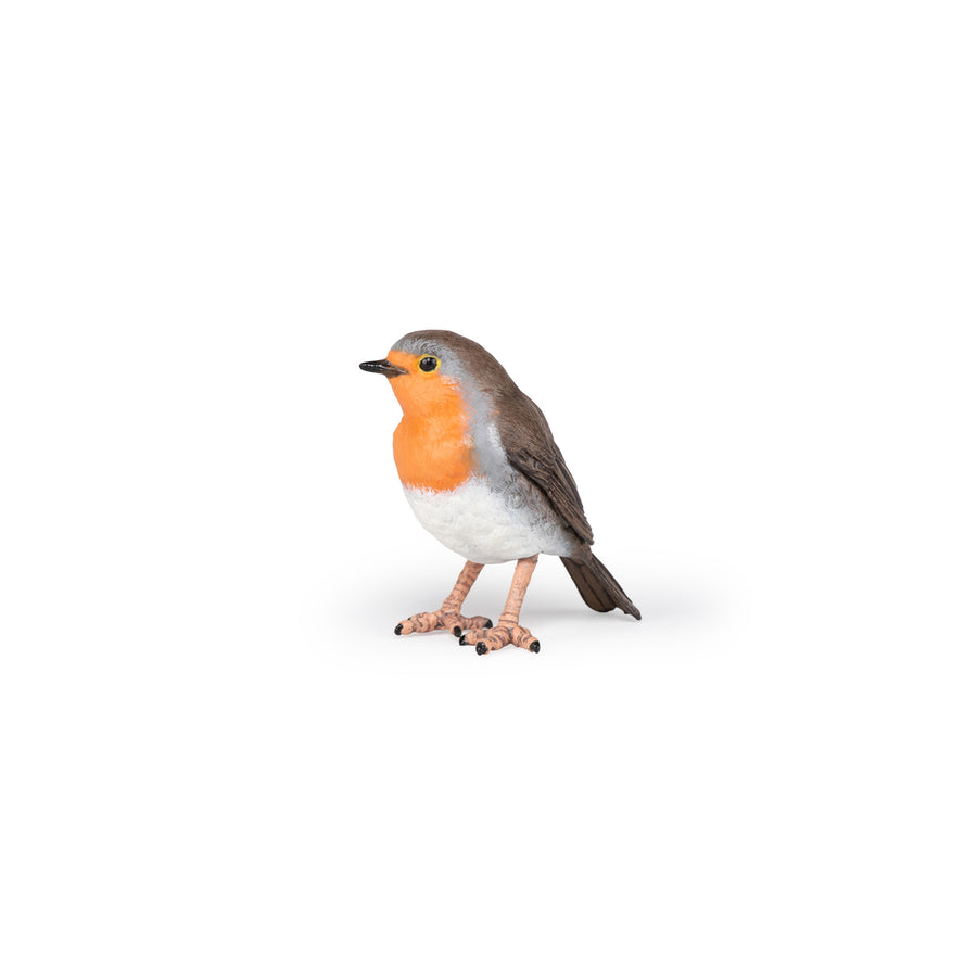 Figurine Rouge-gorge Papo en PVC, thème oiseaux, Collection Animaux des jardins, jouet éducatif idéal pour enfants et collectionneurs