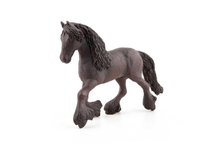 Cheval frison Papo en PVC, Collection chevaux, jouet éducatif idéal pour enfants et collectionneurs
