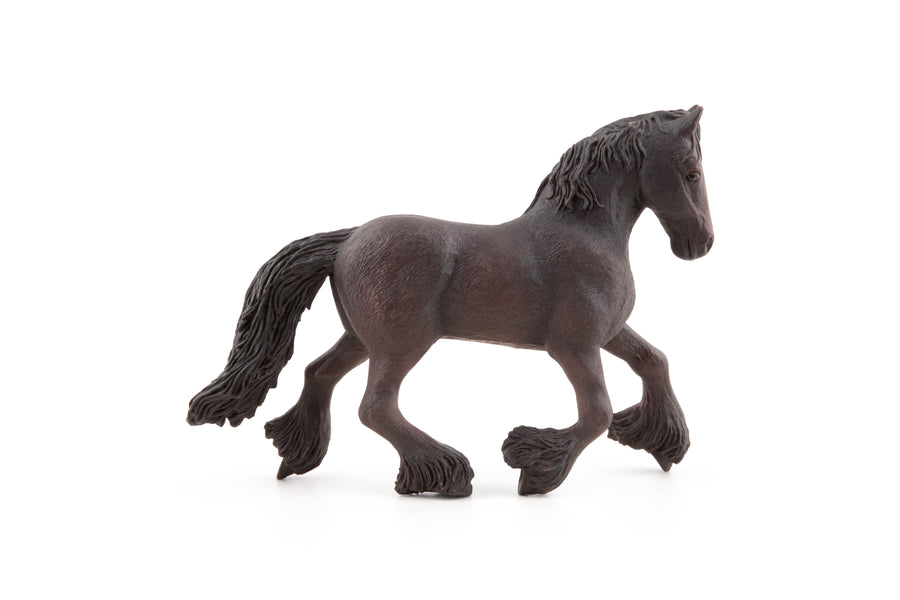 Cheval frison Papo en PVC, Collection chevaux, jouet éducatif idéal pour enfants et collectionneurs