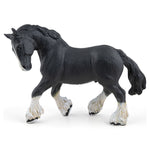 Etalon shire noir Papo en PVC, Collection chevaux, jouet éducatif idéal pour enfants et collectionneurs