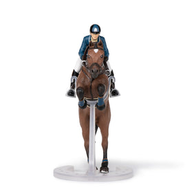 Figurine Cheval de saut d'obstacle et son cavalier Papo en PVC, Collection chevaux, jouet éducatif idéal pour enfants et collectionneurs