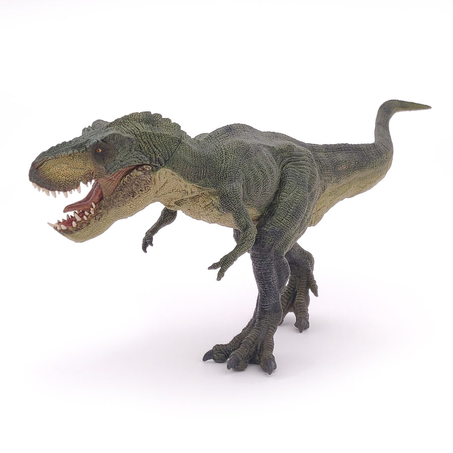 T-Rex courant vert Papo en PVC, Collection Dinosaures, jouet éducatif idéal pour enfants et collectionneurs