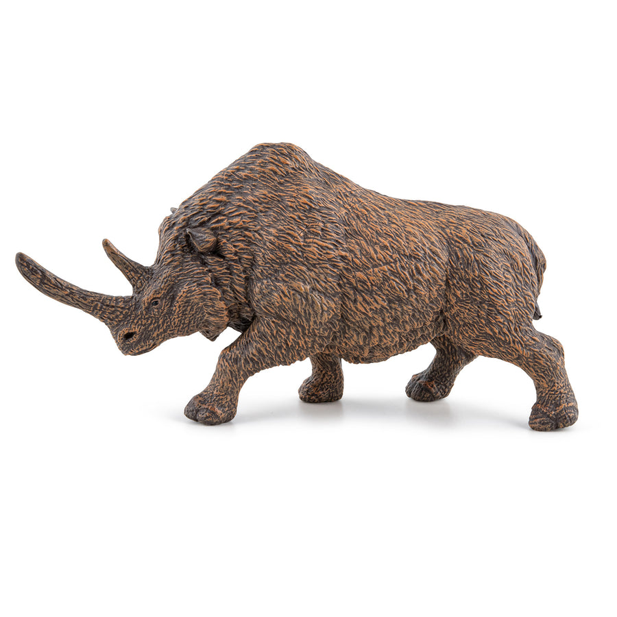 Figurine Rhinocéros laineux Papo en PVC, thème préhistorique, Collection Dinosaures, jouet éducatif idéal pour enfants et collectionneurs
